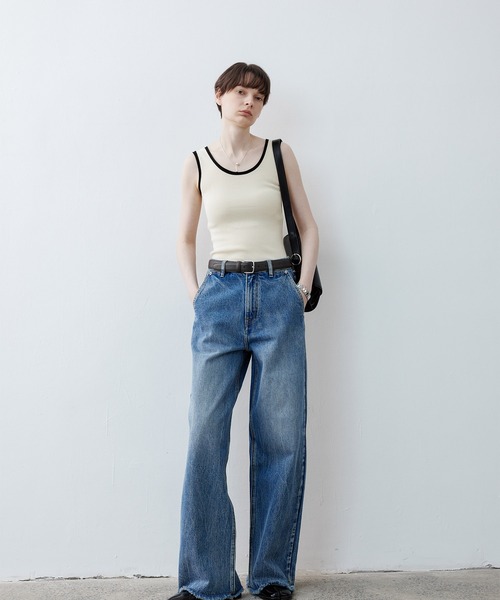 「tageechita」 ノースリーブニット M ライトベージュ レディース_画像8