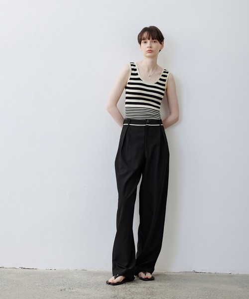 「tageechita」 ノースリーブニット M ライトベージュ レディース_画像9