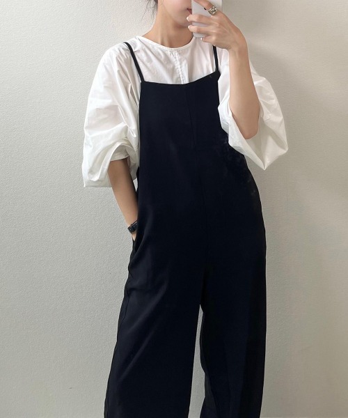 「evernavy」 オーバーオール M ネイビー レディース_画像5