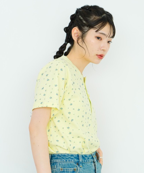 「eLur」 半袖Tシャツ FREE イエロー レディース_画像3