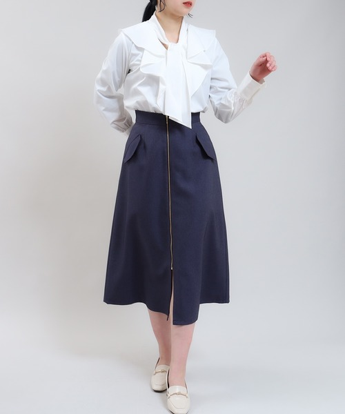 「TRUDEA」 スカート SMALL ネイビー レディース_画像2