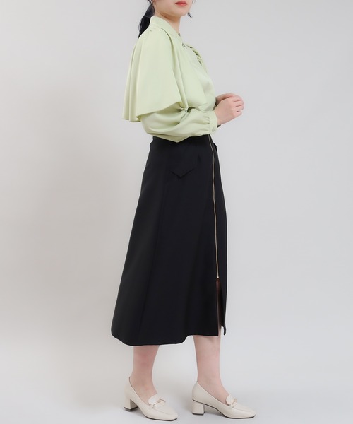 「TRUDEA」 スカート SMALL ネイビー レディース_画像8