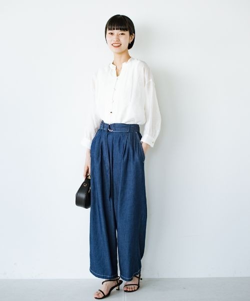 「ANNA LUNA」 長袖ブラウス LARGE ホワイト レディース_画像2