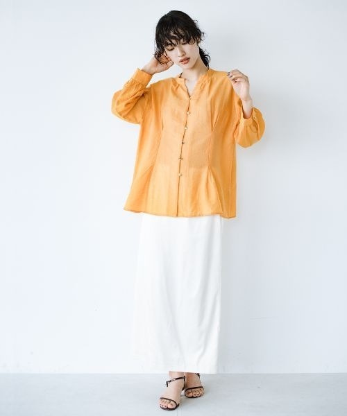 「ANNA LUNA」 長袖ブラウス LARGE ホワイト レディース_画像4