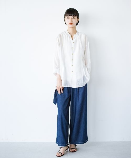 「ANNA LUNA」 長袖ブラウス LARGE ホワイト レディース_画像7