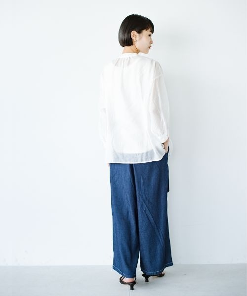 「ANNA LUNA」 長袖ブラウス LARGE ホワイト レディース_画像8
