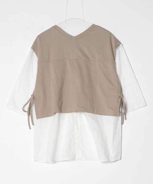 「MELROSE claire」 7分袖カットソー - ベージュ レディース_画像2