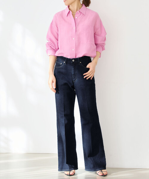 「IENA」 デニムパンツ 38 ネイビー レディース_画像2