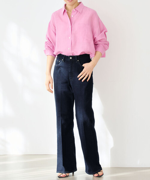 「IENA」 デニムパンツ 38 ネイビー レディース_画像8