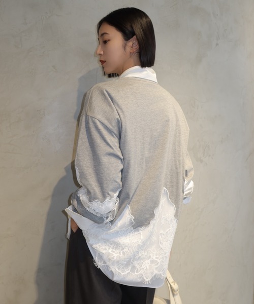 JOSE MOON（ジョゼムーン） tシャツ LACE DOCKING LONG TEE/レース