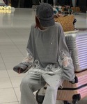 tシャツ LACE DOCKING LONG ...の詳細画像4