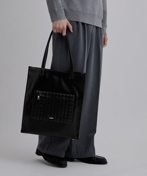 TAKEO KIKUCHI ブラックトートバッグ　新品 tk.TAKEO KIKUCHI（ティーケータケオキクチ） トートバッグ 「15インチ