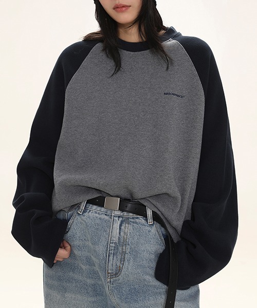 「MASONPRINCE」 長袖Tシャツ L グレー メンズ_画像2