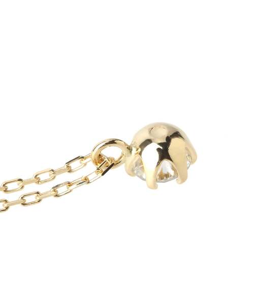 ネックレス 一粒ダイヤモンドの18金ネックレス「0.1ct」 レディースの画像