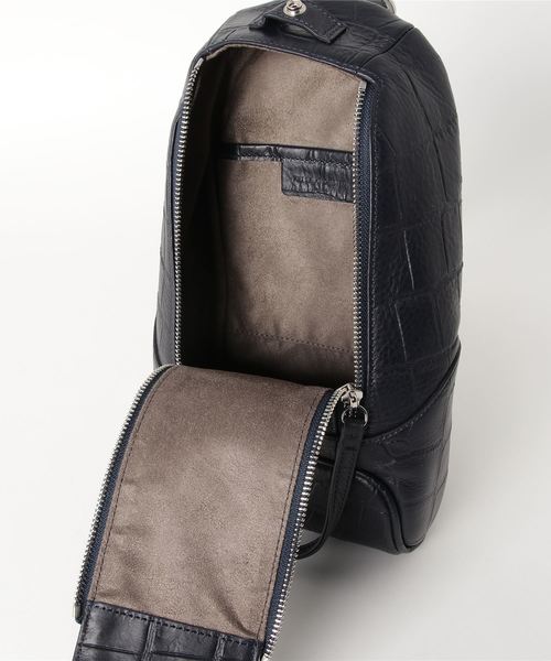 ウエストポーチ MAIDEN VOYAGE（メイデン ボヤージュ）型押縦型ショルダーバッグ メンズ レディースの画像