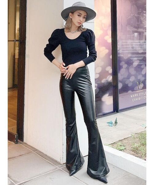 GYDA パンツ フェイクレザーフレアーパンツ : ZOZOTOWN Yahoo!店