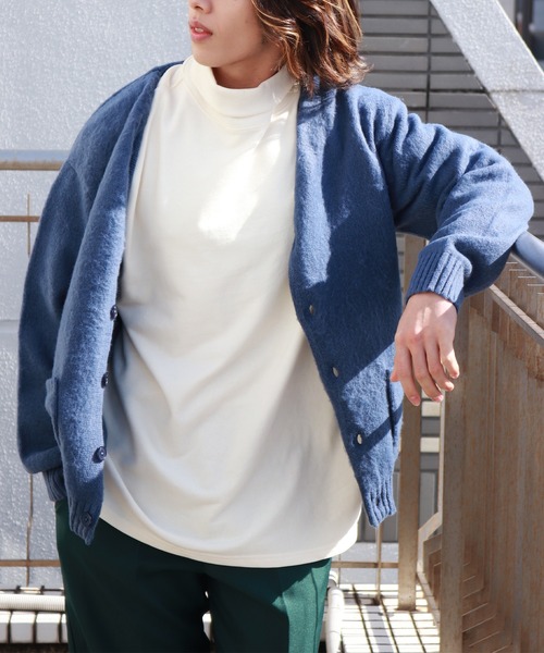 WESTSEA（ウエストシー） カーディガン モヘヤタッチ起毛 ルーズサイズ