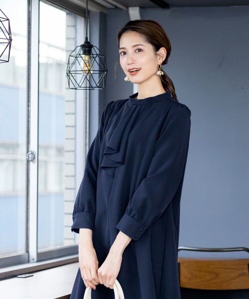 Tiaclasse ワンピース フリルドレープワンピース : ZOZOTOWN Yahoo!店