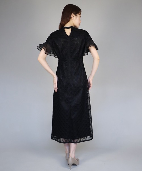 J by blue ドレス ジオメトリックチェーンレースドレス