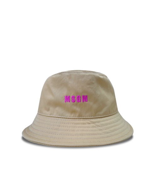 MSGM バケットハット 新品・未使用　アイコニックミニロゴ レディース　大特価 MSGM 帽子 ハット 「NEW」アイコニックミニロゴ バケットハット