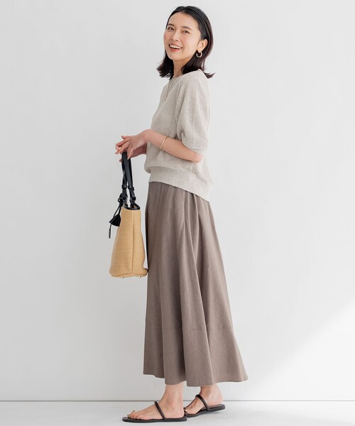 リネンレーヨンフレアスカート URBAN RESEARCH（アーバンリサーチ）の「リネンレーヨンフレア