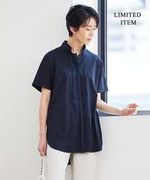 ICB tシャツ 「WEB限定」ブラウスライクスムース スタンドカラー