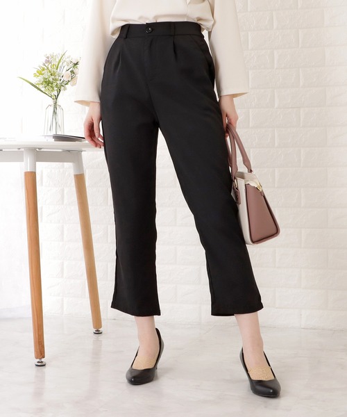 SALE【Alaia】ハイウエスト クロップド パンツ Lace Ladies パンツ クロップド丈ハイウエストフロントタック