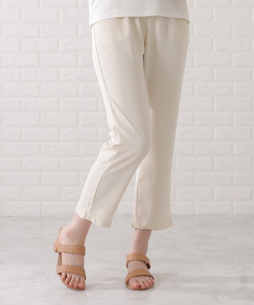 【25SS NEW】ANTEPRIMA_women / EASY クロップド丈パンツ Lace Ladies パンツ クロップド丈ハイウエストフロントタック