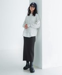 スカート リブニットロングスカートの詳細画像5
