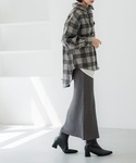 スカート リブニットロングスカートの詳細画像3