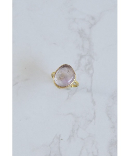 TONE（トネ） 指輪 リング 「petit terre」天然石と真鍮のふくりん留め