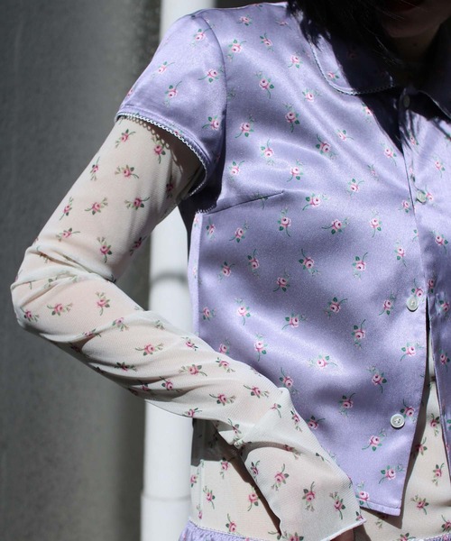 【G.V.G.V.】ブラウス G.V.G.V.（ジーヴィージーヴィー） ブラウス シャツ FLORAL SATIN