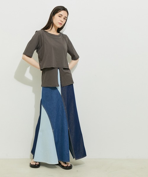 LE CERCLE par rope' tシャツ 「接触冷感」レイヤードトップス