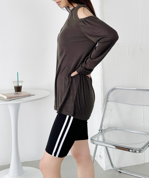 CLEA パンツ ライン入りバイカーパンツ レディース : ZOZOTOWN