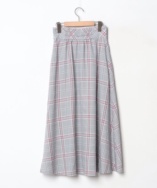BLUE LABEL CRESTBRIDGE」 フレアスカート 36 グレー レディース 
