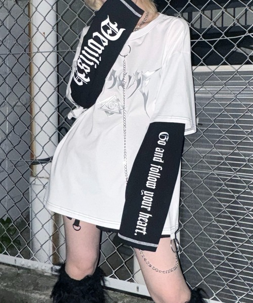 MAROCORE tシャツ 「MAROCORE SELECT」チェーンメタルロゴフェイクロン