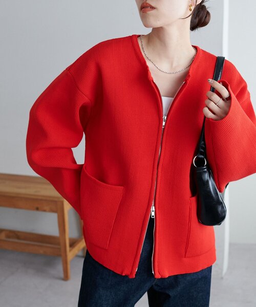 Discoat（ディスコート） カーディガン 「新色追加!/WEB限定」Wジップ