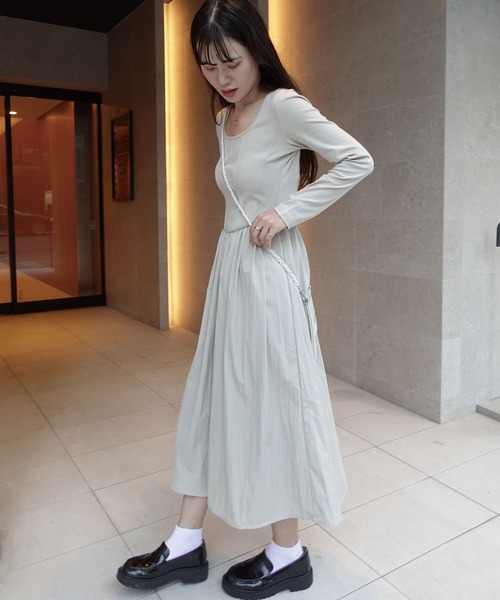 CORNERS ワンピース 異素材ドッキングワンピース : ZOZOTOWN Yahoo!店