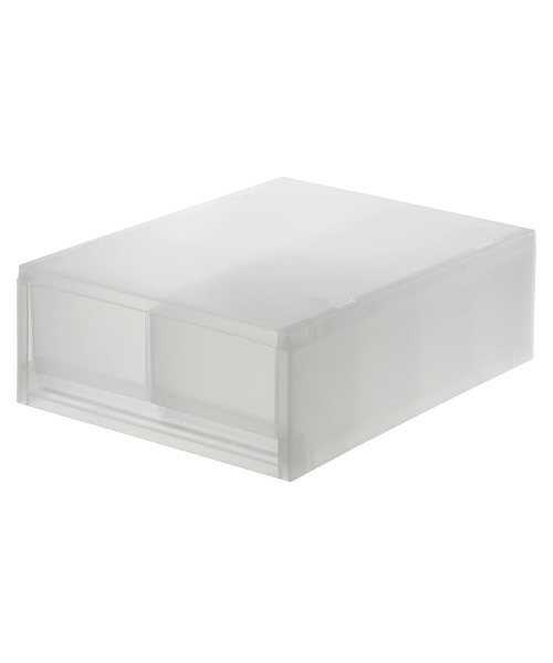 ポリプロピレンケース　無印良品　収納ボックス 中型、小型 無印良品（MUJI） 収納 ポリプロピレン 小物収納ケース 中 引出2個 約