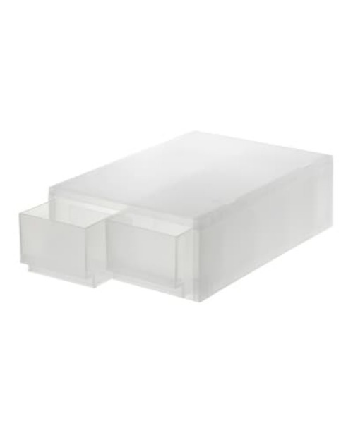 無印良品（MUJI） 収納 ポリプロピレン 小物収納ケース 中 引出2個 約