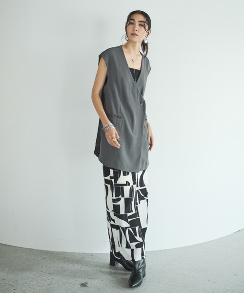 AIC. ベスト ジレ バックオーガンジージレベスト レディース