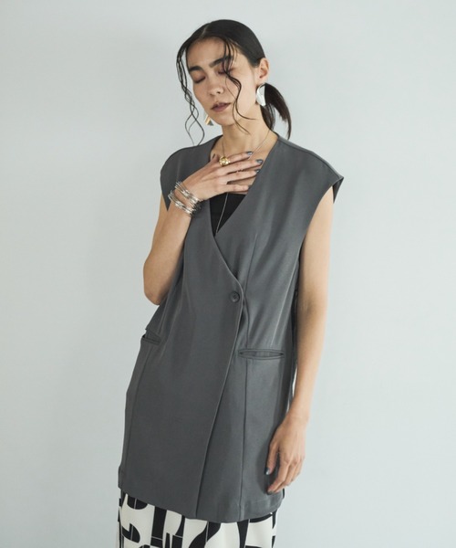 AIC. ベスト ジレ バックオーガンジージレベスト レディース