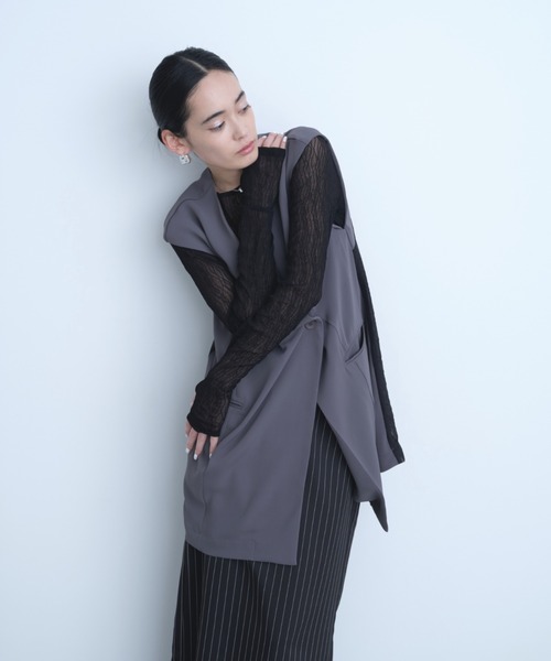 AIC. ベスト ジレ バックオーガンジージレベスト レディース