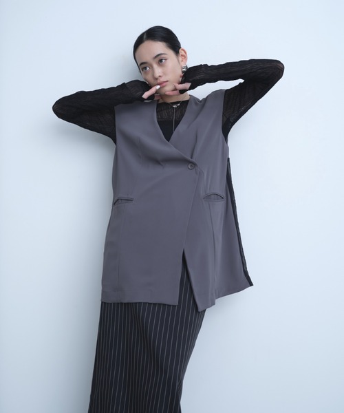 AIC. ベスト ジレ バックオーガンジージレベスト レディース