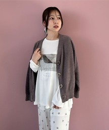 スナイデルホーム　ハート柄 ルームウエア　カーディガン、ロングパンツ　上下セット HELLO KITTY】総柄ロングパンツ（ロングパンツ）｜SNIDEL HOME