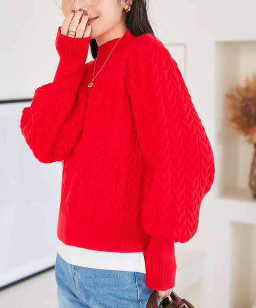 Keboz 赤 ニットセーター Keboz 赤 ニットセーター Keboz 赤 ニットセーター keboz ケボズ