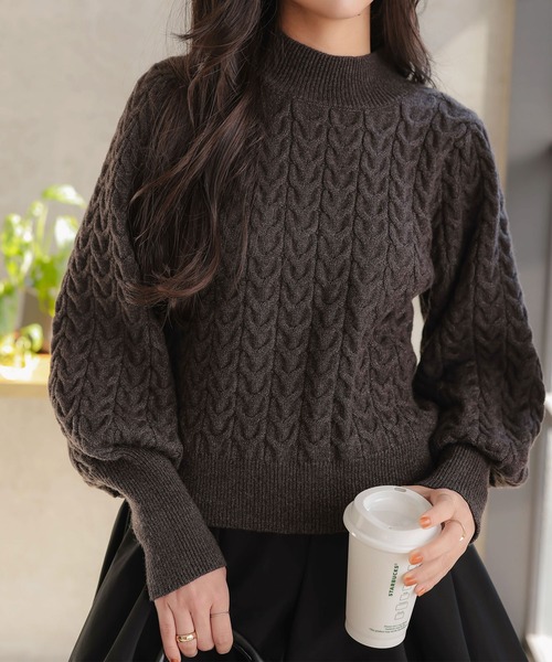 KOBE LETTUCE（神戸レタス） ニット セーター モックネックケーブル