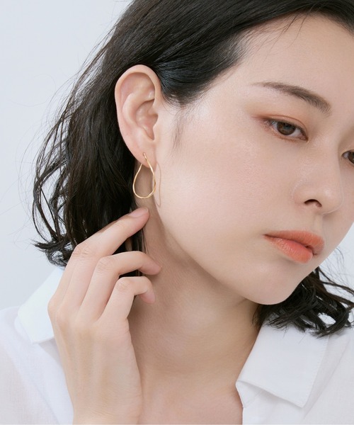 Jewel closet by L&Co. ピアス K10 フープ レディース メンズ