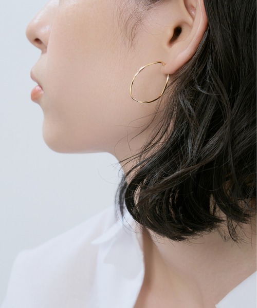 Jewel closet by L&Co. ピアス K10 フープ レディース メンズ
