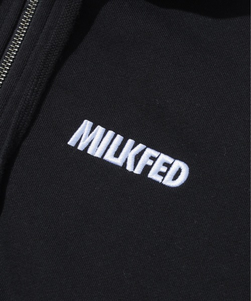 MILKFED./ ロゴジャケット MILKFED. パーカー SLANT LOGO ZIP UP HOODIE レディース